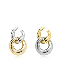 Kshmir Retro aur îmbinate stud cercei 2021 moda inel dublu dublu culoare cercei femei bijuterii cadou