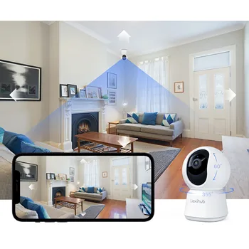 Laxihub Smart Camera PTZ IP 1080P Webcam Viziune de Noapte Baby Monitor de Interior Mini de Supraveghere Wireless WIFI Webcam Camera Casa