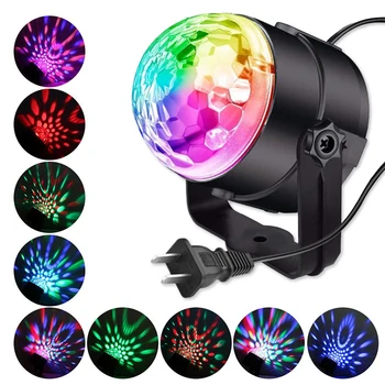 LED Disco Laser Light RGB Proiector de Lumini de Petrecere DJ Magic Ball cu Laser Petrecere Etapa de Iluminat Efect de Sunet Activat Lumini de Rotație