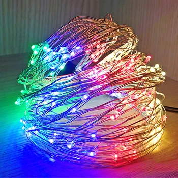 Lumini de basm Sârmă de Cupru LED Șir de Lumini de Crăciun Ghirlanda de Interior Dormitor Acasă Nunta Decor de Anul Nou Alimentat de la Baterie
