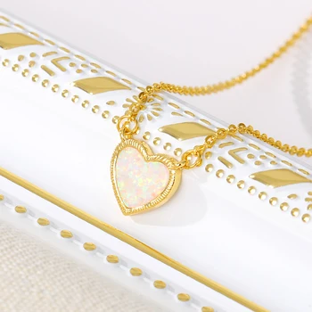 Lung Lanț de Link-ul de Inima Austriac de Cristal de Culoare de Aur Inima Pandantiv Colier pentru Ziua Îndrăgostiților Cadou de Dragoste