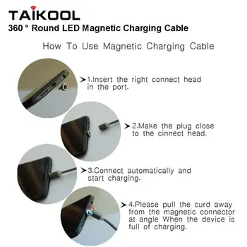 Magnetic cu Mufă de Cablu 8 Pini de Tip C USB Micro C Prize de Încărcare Rapidă Telefon Magnet Incarcator de Priza Pentru IPhone Chargering Dropshipping
