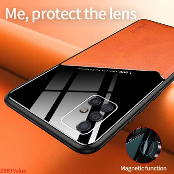 Magnetic Mașină Caz de Telefon Pentru Samsung Galaxy A51 A71 A41 A81 A50s A70 A10s M60 A20s S10 Nota 10 Plus Afaceri de Lux din piele acoperi