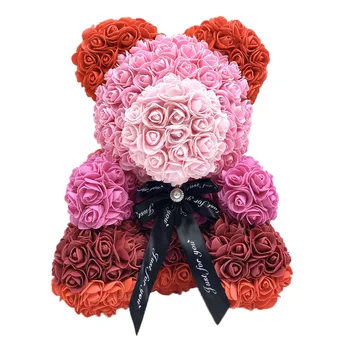 Mare Handmade Rose Sapun Flori de Urs Drăguț Veșnică Urs din Flori de Culoare Curcubeu Ziua Îndrăgostiților Cadou Romantic UEJ