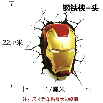 Marvel Avengers Autocolante 3d Decalcomanii Auto Iron man, Căpitanul Hulk Thor Ciocanul Masina autocolante DIY Creative Autocolante Decor