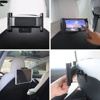 Masina de Spate Telefon Inteligent, Tablet suport Suport Pentru iPad Tesla Model3 Y Accesorii Flexibil 360°Rotatin Suport Spate Cadru