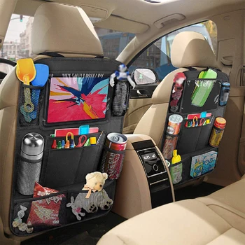 Masina pe Bancheta din spate Organizator Cu Touch Screen Tablet Holder+9 Buzunare de Depozitare Kick Mats Mașină de spătarul Scaunului de Protecție pentru copii Mici Copii