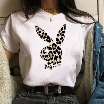 Maycaur Vara Noi Leopard Inima Maneci Scurte de Imprimare de Îmbrăcăminte pentru Femei T-Shirt Harajuku ' 90 Grafic Tricouri Femei Top,Picătură de Transport maritim
