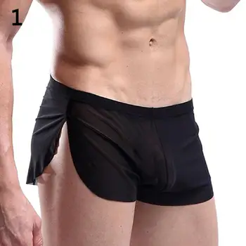 Men\'s de Moda Confortabil Transparente Sexy, pantaloni Scurți de Sport Boxer Boxeri Lenjerie intima Barbati Sexy, pantaloni Scurți de Sport