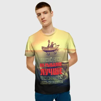Men ' s T-shirt 3D de pescuit