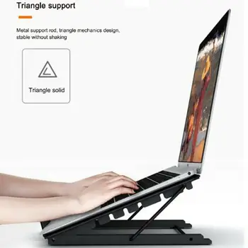Metal Stabil Laptop Suport Pliabil Portabil Reglabil pe Înălțime Tableta Laptop Anti-alunecare Plasă Ventilate Stand de Răcire Rack