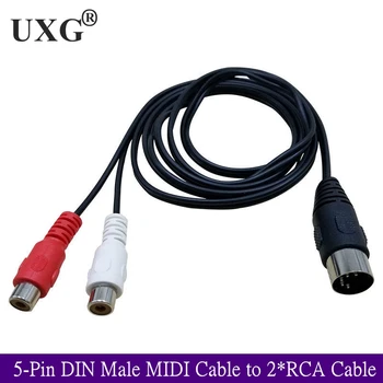 MIDI DIN 5Pins de sex Masculin la 2 RCA Phono Feminin Mufa Jack MF Audio Cablu 0,5 M 1.5 M Accesorii Auto