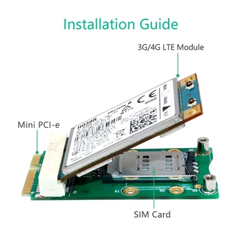 Mini PCI Express Adaptor Mini PCI-E Riser Card MINI PCIE pentru MINI PCI E de Expansiune Card de Slot pentru Card SIM pentru 3G/4G WWAN LTE GPS Carduri
