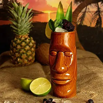 Mini Tiki Cana Pahare De Băutură Articole De Petrecere Hawaiian Accesoriile De Bar Cană De Ceramică Din Bara De Instrumente De Accesorii De Vin