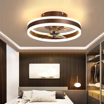 Minimalist Modern, ventilator de tavan lumina de cristal decorative LED-uri de control de la distanță iluminat dormitor ventilator lampa AC220V/110V