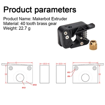 MK10 Extruder de Plastic 1,75 mm Filament Dispozitivul de Alimentare Kit Extruder de Înlocuire Imprimantă 3D Actualizat Accesorii pentru Makerbot
