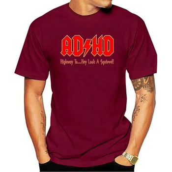 Moda Barbati Tricou S ADHD Autostrada Să Uite O Veveriță Amuzant Muzica Funny t-shirt Noutate Tricou Femei amuzant print tee
