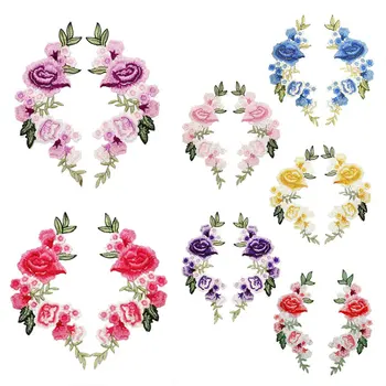 Moda Broderie Floare Trandafir Coase de Fier Pe Patch Aplicatiile Meserii diy Stiker Pentru Blugi Pălărie Sac de Haine, Accesorii, Insigne
