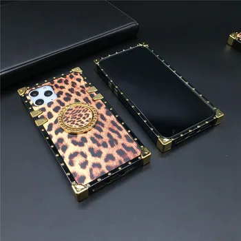 Moda Leopard de Imprimare Moale Piața Caz Pentru iPhone 11 PRO MAX 12 PRO MAX XS Max X XR 6 6S 7 8 Plus Gold Glitter Acoperi Cazuri de Telefon
