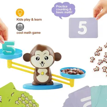 Montessori Math Jucărie Digitală Maimuță Scară De Echilibru De Matematica De Învățământ Pinguin De Echilibrare Scară Numărul Tabla De Joc Jucarii Pentru Copii De Învățare