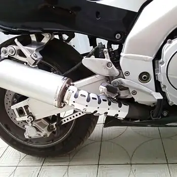 Motocicleta a Tobei de Eșapament Țeavă Protector de Metal Scut Termic se Acoperă cu 3 Clemă