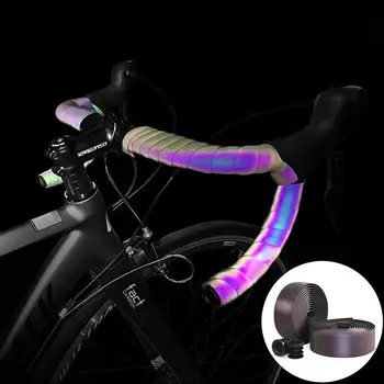 Noctilucent Drum cu Bicicleta de Ghidon Benzi de Lumină Reflectorizantă Uimi Ciclism, Bar Bandă de MTB din Piele PU de Colorat Biciclete Furculita Banda de Prindere