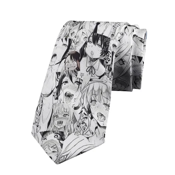 Noi 8cm Largă de Desene animate Cravata Pentru Barbati Femei Amuzant Anime de Imprimare de Moda de zi cu Zi Purta Cămașă de Afaceri Accesorii de Nunta Petrecere Cravata