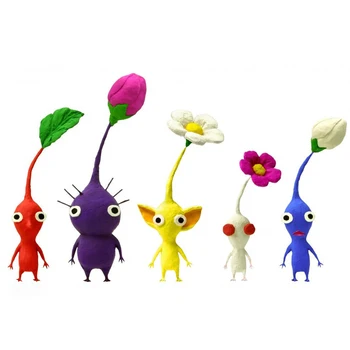Noi, Amuzante Pikmin Umplute, Jucării De Pluș Albastru Galben Roșu Violet Floare Bud Frunze Papusa De Plus Desene Animate Umplute, Jucării De Pluș Pentru Copii