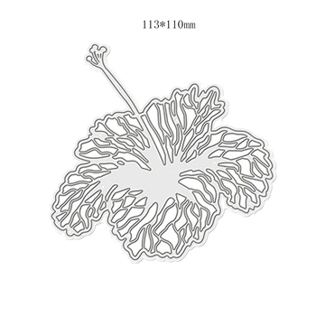 Noi Ornate Texturate Hibiscus DIY Meșteșug Mucegai 2021 Tăiere a Metalelor, Matrițe, pentru Scrapbooking și Luare de Card Decor în Relief Timbre