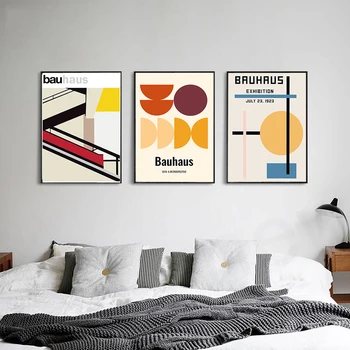 Nordic Geometrice Abstracte la Modă și Postere de Imprimare Panza Pictura Bauhaus Perete Unic Imagini de Artă Modernă Living Decor Acasă