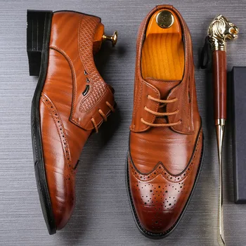 Noua Moda Casual italiană Stilist Bărbați Plat Formale Oxfords Nunta, pantofi Barbati, Pantofi Piele Barbati Pantofi de dimensiuni mari ert56