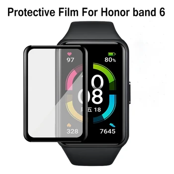 Noua Zero Dovada Folie de Protectie Pentru Onoare ceas trupa 6 smartwatch 3D Curbat Acoperire Completă Super Ecran complet Pentru Huawei band 6