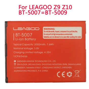 Original, de Înaltă Calitate Baterie de 2000mAh Pentru LEAGOO Z9 Z10 BT-5007&BT-5009 Baterii Batteria
