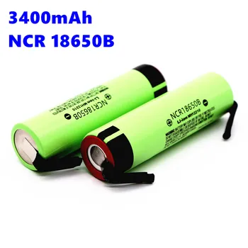 Original Nuevo NCR 18650B 18650 Li-ion recargable de la batera de 3400 mAh 3,7 V para linterna/sau +DIY nquel pieza