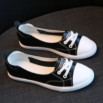 Pantofi respirabil Superficial Gura Rotund Toe Toate-Meci Casual Femei Adidași Shose Femei 2020 pentru Femei de Moda de Tenis Acoperit de Rochie