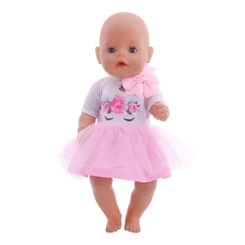 Papusa Accesorii Rochie Colorata Pentru Copilul Născut Haine 43 cm Dansatoare Model de Rochie de Papusa De 18 Inch Fata Papusa Transport Gratuit