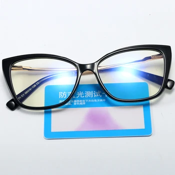 Peekaboo TR90 anti blue light transparent rama de ochelari femei optic clar ochelari de sex feminin jumătate metal accesorii de moda