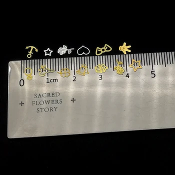 Pentagrama 100buc Metal Stud Nails Art Nit Farmece Unghii Accesorii 3D Nail Art Decoratiuni Fulgi de Metal Manichiura 3D nailart 5cm