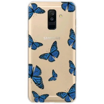 Pentru Funda Samsung Galaxy J8 2018 Caz j810f sm-j810f Acoperi de Flori Pictate de Protecție Caz de Telefon Pentru Samsung J8 2018 Caz 6.0 inch