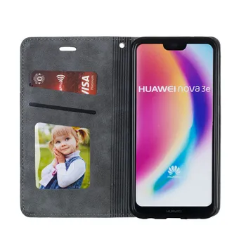 Pentru Huawei P20 Pro Caz din Piele Funda sFor Huawei P20 Lite P 20 Magnetic Flip Wallet Card Holder Telefon Acoperi P20Lite P20Pro Etui