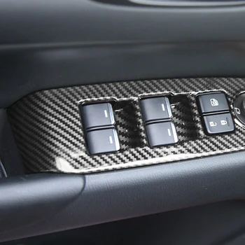 Pentru Mazda CX5 CX 5 CX-5 2017 2018 Auto Tapiterie Interior Auto ABS, Fibra de Carbon Mânerului Interior al Portierei Comutatorului geamurilor electrice Capac Ornamental