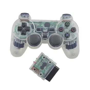 Pentru PS2 2.4 GHz Wireless Gamepad Controler de Joc Pentru SONY Play Station 2 Consola Joystick Dublu Vibrații Culoare Transparent