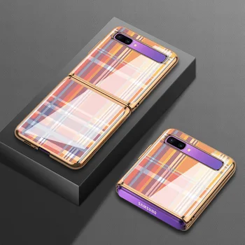 Pentru Samsung zflip sticlă telefon caz f7000 capac de protecție 5g f7070 toamna dovada de moda roșu net