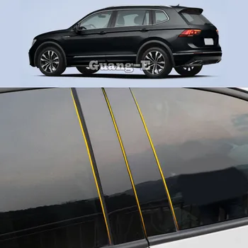 Pentru Volkswagen VW Tiguan L 2017-2021 PC-uri Auto Material Pilon Post Acoperi Tapiterie Usa Fereastra Pian Negru Laminat Autocolant Placă