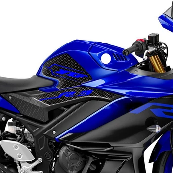 Pentru Yamaha YZF R3 YZFR3 2019 2020 Motocicleta Anti-Alunecare, Rezervor Tampon de Autocolant pe Partea de Gaze de Fibră de Carbon Genunchi Prindere Protector Os de Pește