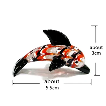 Personalizat Cu Ridicata Stiluri Diferite În Miniatură De Sticla Delfin Drăguț Vii Animale De Mare Ornamente Desktop Acasă Decor De Colectare