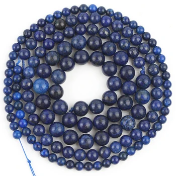 Piatra naturala Lapis Lazuli Margele Rotunde Liber Margele Spacer Pentru a Face Bijuterii DIY Om Bratari Colier 15