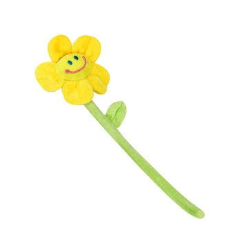 Plus Margarete, Floarea Soarelui cu Flexibil Tulpini Zâmbet Fata Jucărie Umplute Decor Acasă Copii Jucarii Educative pentru Copii Cadouri