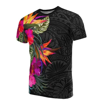 Pohnpei T-Shirt Pohnpei Pavilion broasca Testoasa Verde Hibiscus 3D Imprimate t-shirt Harajuku tricouri Barbati Pentru Femei Maneci Scurte