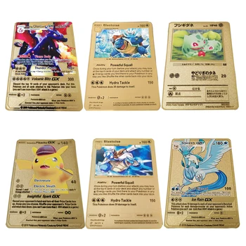 Pokemon Card DIY 2021 Nou Anime Pokemon DIY Charmander Blastoise Seria cartea de Aur Colectie de Cadouri pentru Copii Colectie de jocuri de Cărți